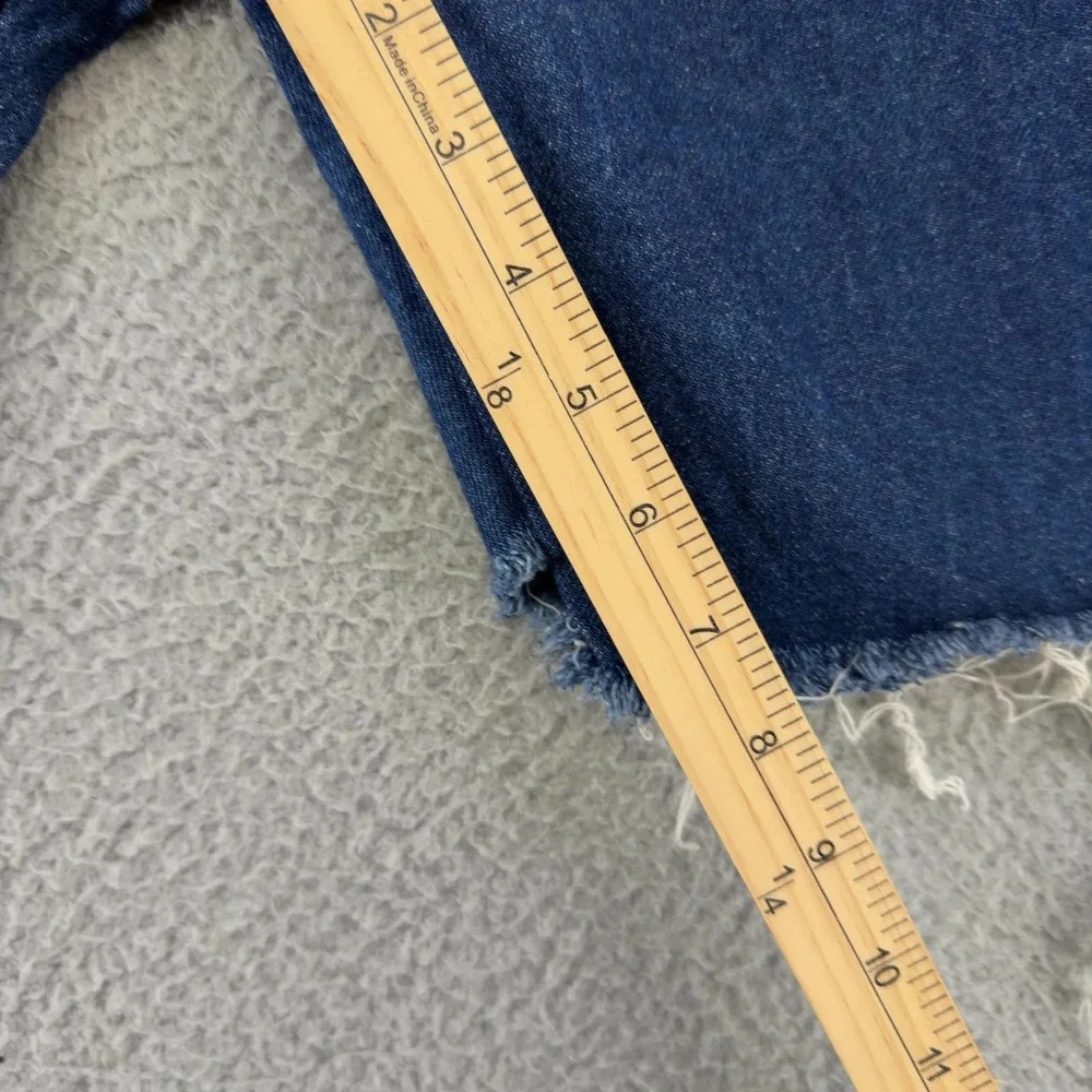 Vintage Levi's 509 Orange Tab Cut Off Denim Shorts Mens 36 USA Made Frayed Hem